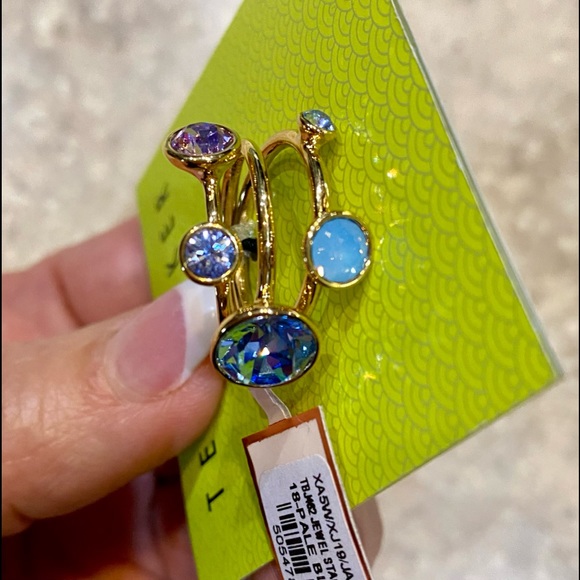 🆕 Ted Baker London ‘Jackie' Jewel Stack Rings - M/L - Picture 2 of 13